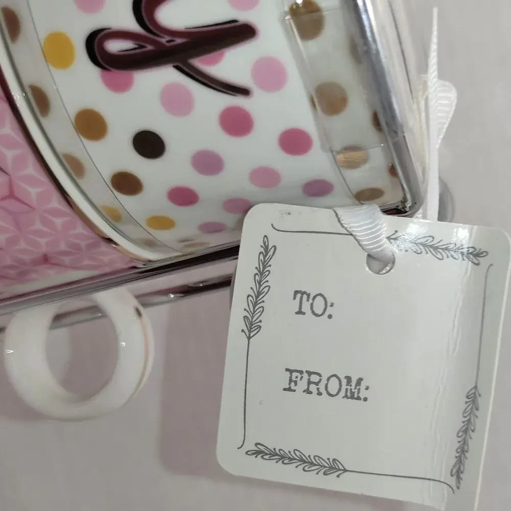 Sweet Living Joy Peace Hope Love Porcelain Stackable Mug Set